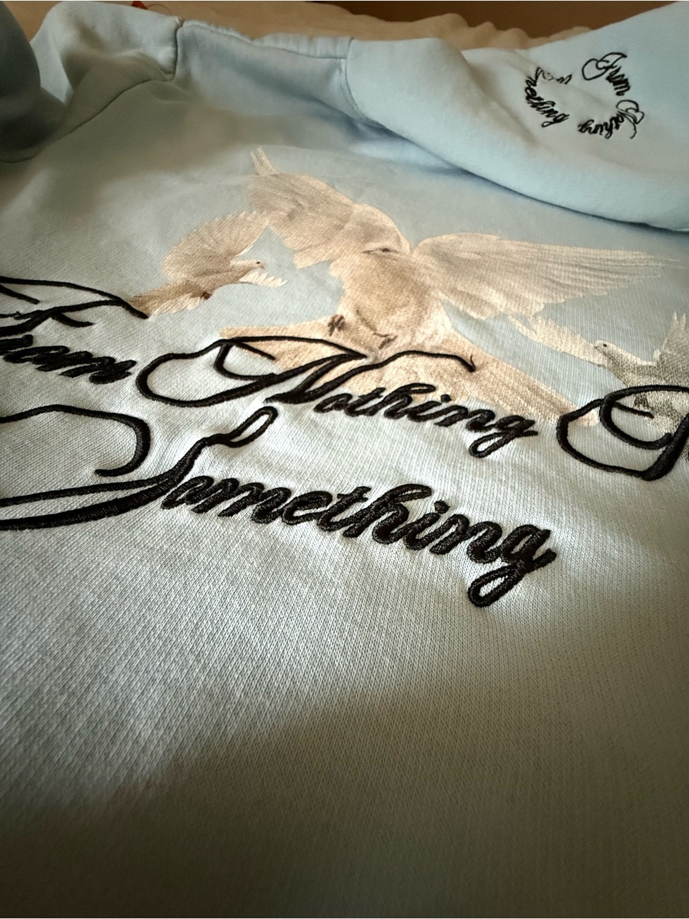 Hoodrich Light Blue Embroidered Dove Hoodie